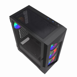 GEMBIRD Fornax 900/Midi Tower/Transpar./Čierna