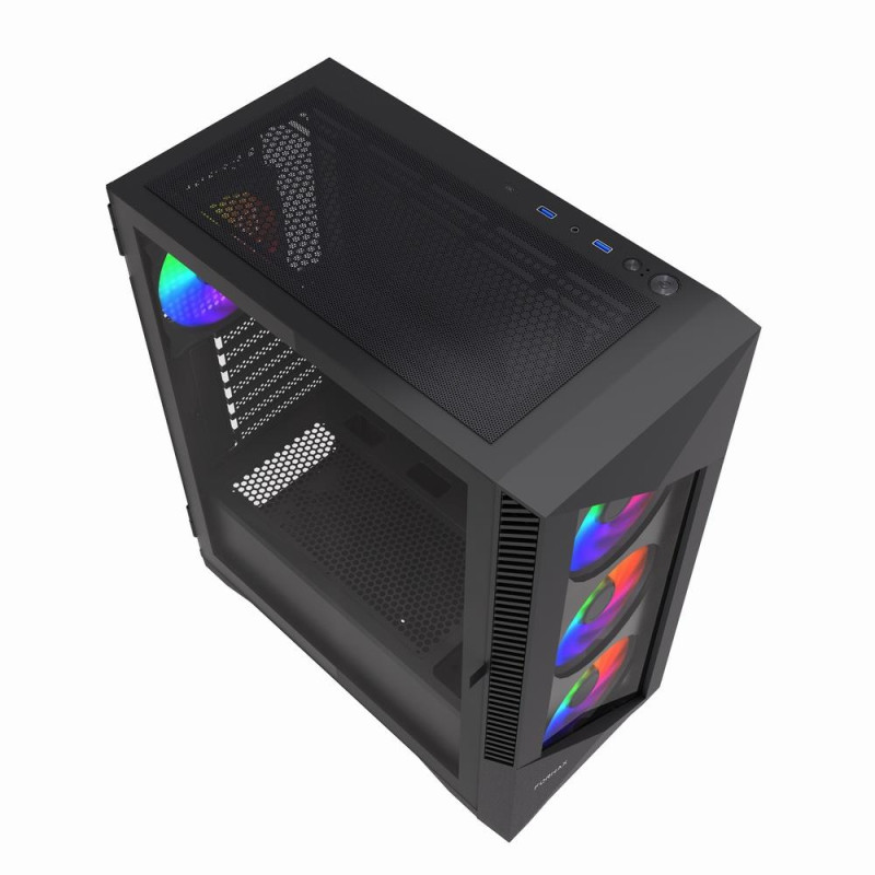 GEMBIRD Fornax 900/Midi Tower/Transpar./Čierna
