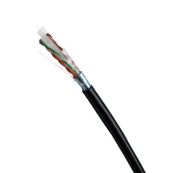 DATACOM FTP drôt CAT6 PE, Fca 500m cievka, čierny, OUTDOOR