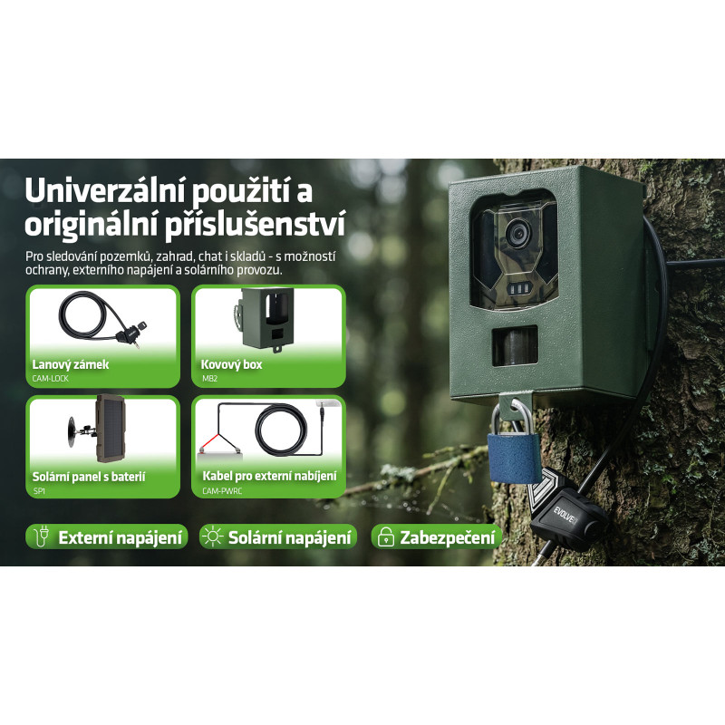 EVOLVEO StrongVision PRE WiFi II, fotopasca & bezpečnostná kamera, 10.000mAh