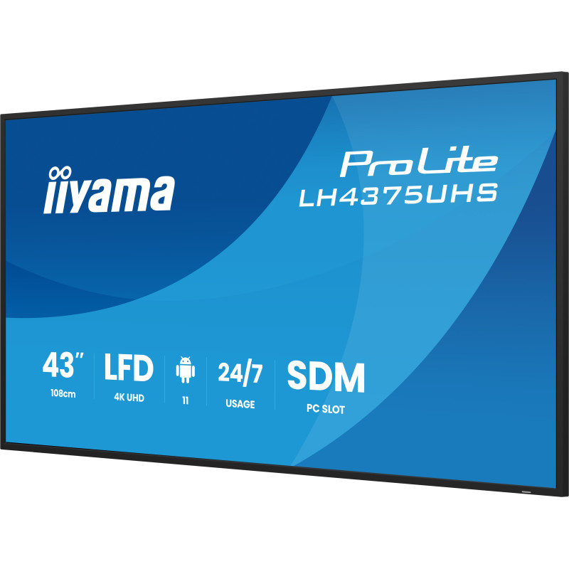 43'' iiyama LH4375UHS-B2AG: IPS, 4K UHD, Android, 24/7