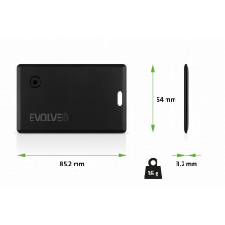 EVOLVEO TrackCard, Bluetooth lokátor s Apple Find My, čierny