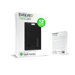 EVOLVEO TrackCard, Bluetooth lokátor s Apple Find My, čierny