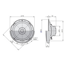 Pioneer TS-G1710F 17 cm jednopásmové reproduktory