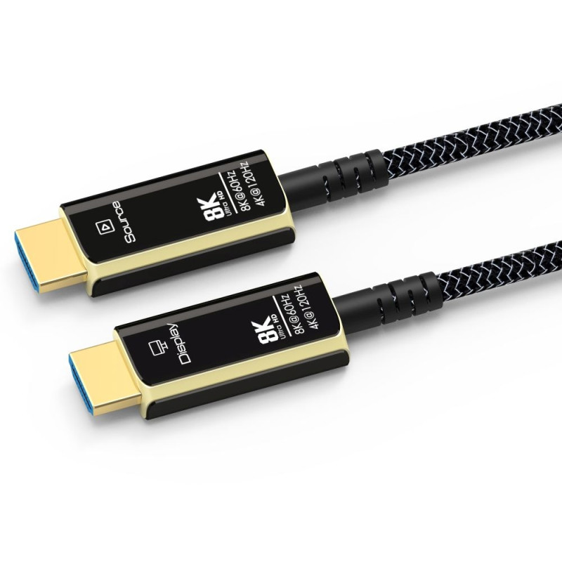 PremiumCord Ultra High Speed HDMI 2.1 optický fiber kábel 8K @ 60Hz, pozlátené 20m
