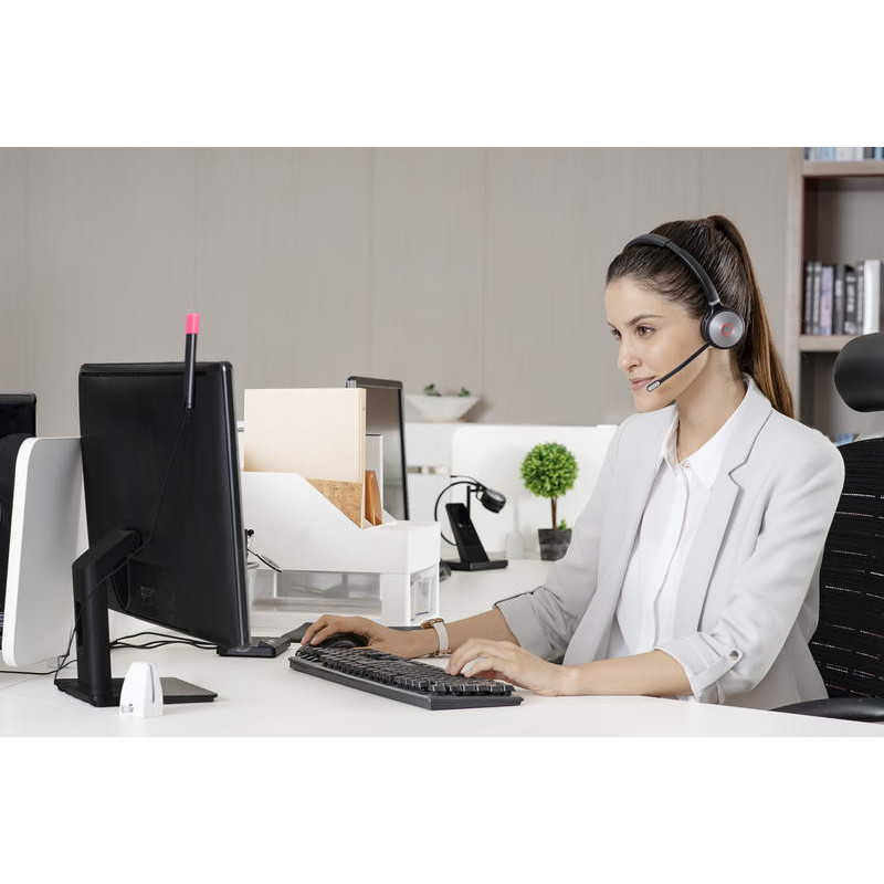 Yealink WH66 Mono DECT základňa s dotykovým LCD a náhlavnou súpravou na jedno ucho
