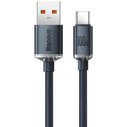NONAME - Baseus CAJY000401 Crystal Shine Series Dátový Kabel USB - USB-C 100W 1,2m Black