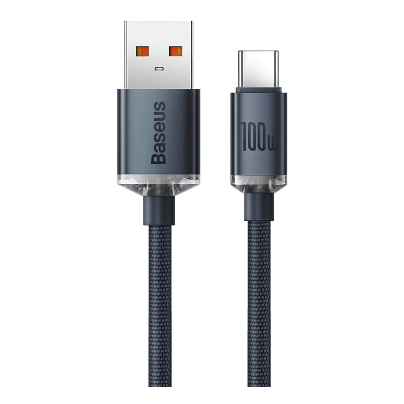 NONAME - Baseus CAJY000401 Crystal Shine Series Dátový Kabel USB - USB-C 100W 1,2m Black