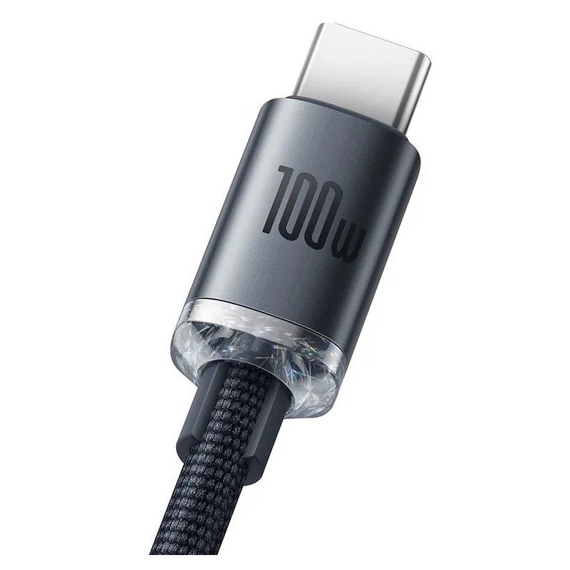 NONAME - Baseus CAJY000401 Crystal Shine Series Dátový Kabel USB - USB-C 100W 1,2m Black