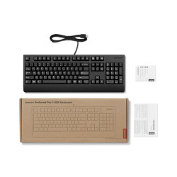 Lenovo Proferred Pro II USB Keyboard AI US/Drôtové USB-A/US/Čierna