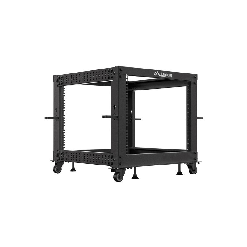 LANBERG OTVORENÝ RACK 9U 19'' 600X600-1100 NASTAVITEĽNÝ ČIERNY