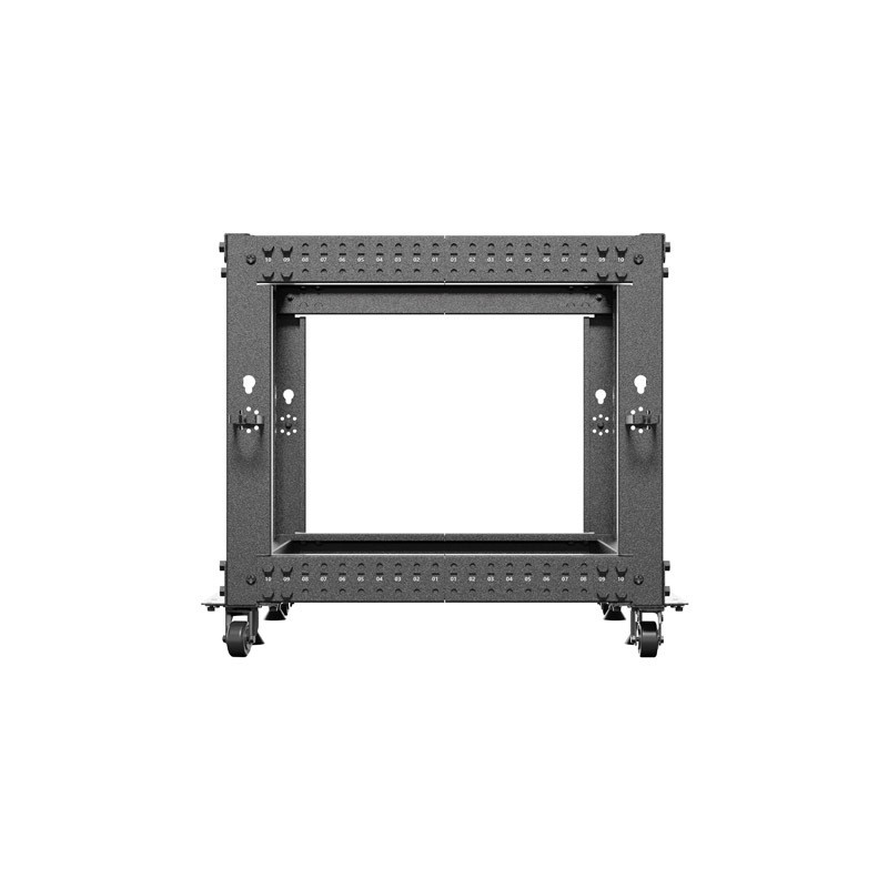LANBERG OTVORENÝ RACK 9U 19'' 600X600-1100 NASTAVITEĽNÝ ČIERNY