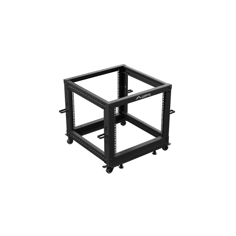 LANBERG OTVORENÝ RACK 9U 19'' 600X600-1100 NASTAVITEĽNÝ ČIERNY