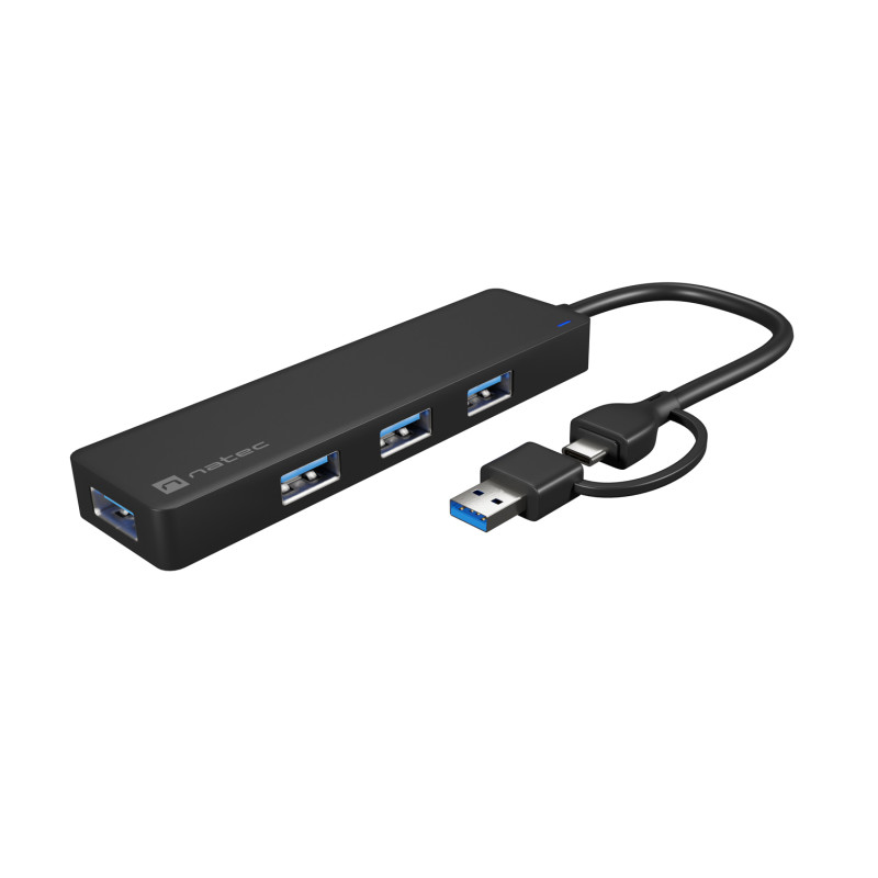 Rozbočovač Natec MAYFLY 4xUSB-A 3.0 HUB + USB-A adaptér