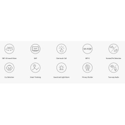 Tenda RP3 Pro AI Security 2K (3MP) WiFi 6 otočná kamera, nočné videnie, audio, WPA3, AX300
