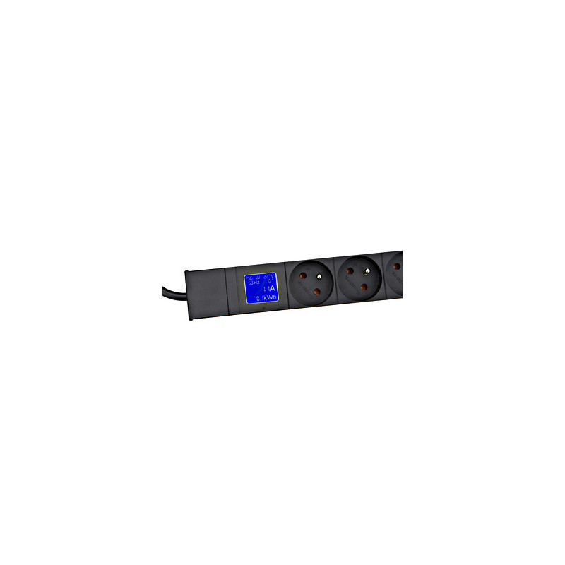 SCHRACK - PDU IT METER, integr.merenie,8x CSN,Al, 19'', 1U, RAL 7035