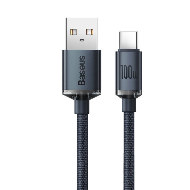 NONAME - Baseus CAJY000501 Crystal Shine Series Dátový Kabel USB - USB-C 100W 2m Black