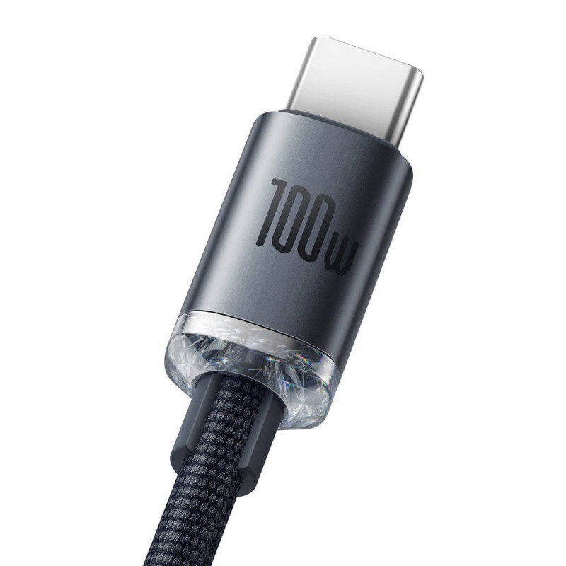 NONAME - Baseus CAJY000501 Crystal Shine Series Dátový Kabel USB - USB-C 100W 2m Black