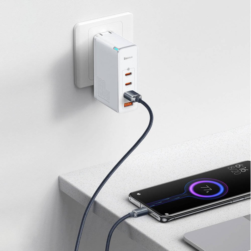 NONAME - Baseus CAJY000501 Crystal Shine Series Dátový Kabel USB - USB-C 100W 2m Black