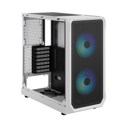 Fractal Design Focus 2 RGB White TG Clear Tint/Midi Tower/Transpar./Black and White