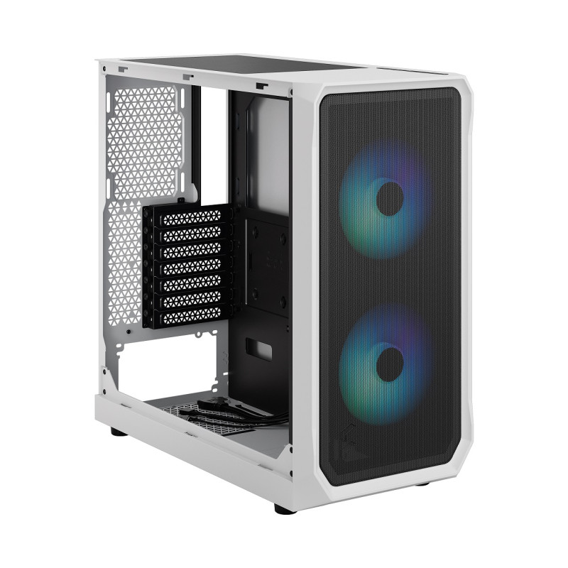 Fractal Design Focus 2 RGB White TG Clear Tint/Midi Tower/Transpar./Black and White