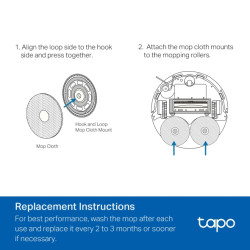 TP-LINK - Tapo RVA310 Washable Mop Cloth