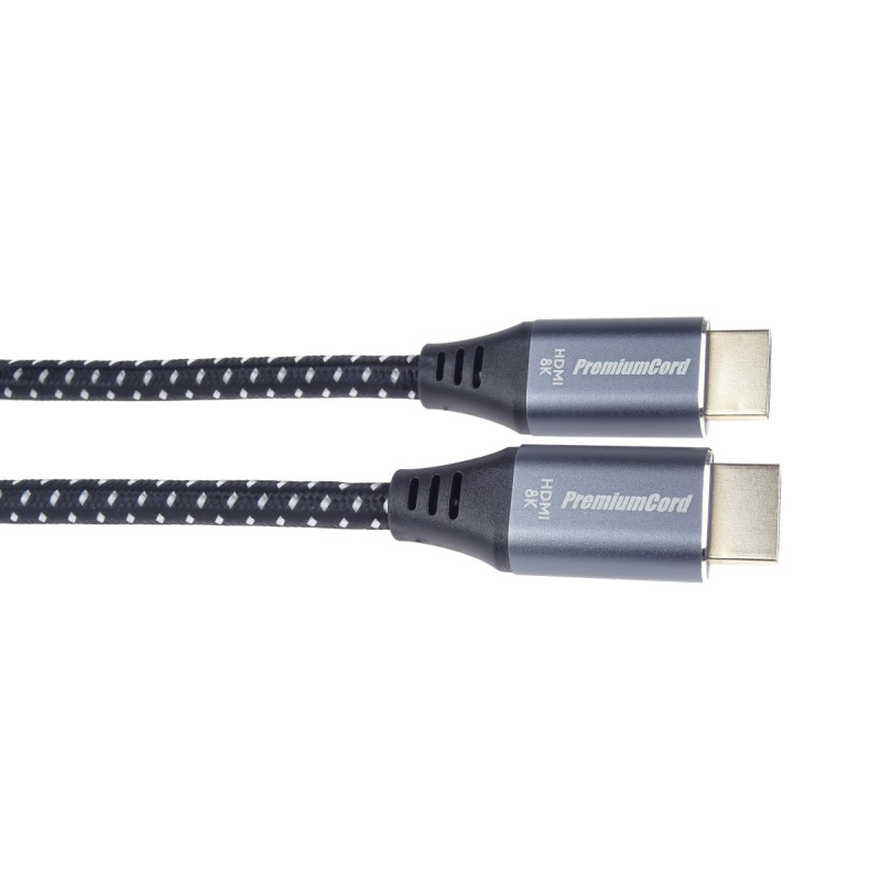 PremiumCord ULTRA HDMI 2.1 High Speed + Ethernet kábel 8K @ 60Hz, pozlátené 0,5 m
