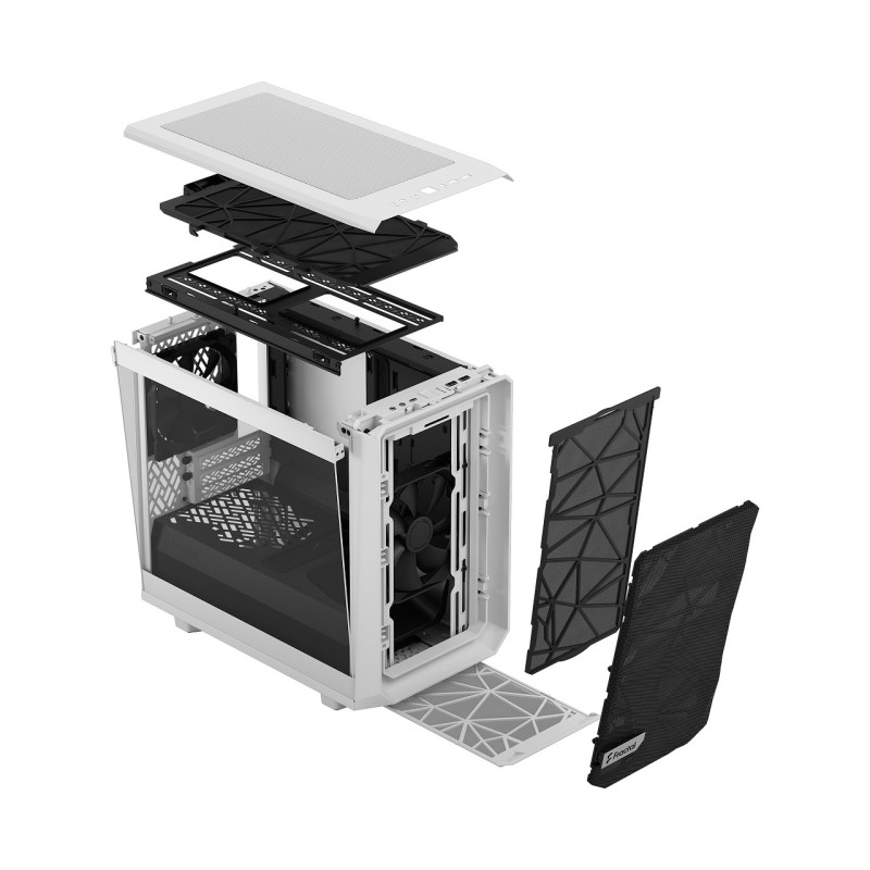 Fractal Design Meshify 2 Nano White TG Clear Tint/Mini ITX/Transpar./White