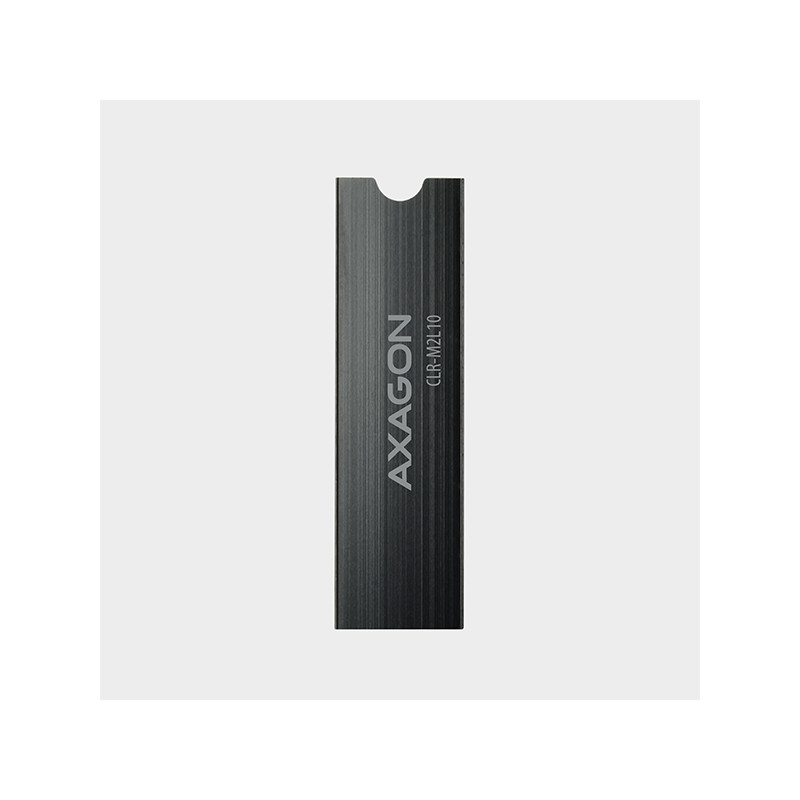 AXAGON CLR-M2L10, hliníkový pasívny chladič pre M.2 2280 SSD, výška 10 mm
