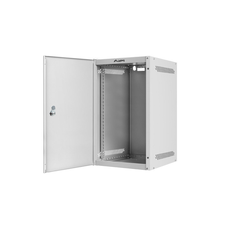 LANBERG RACKOVÁ SKRIŇA 10'' PRO MONTÁŽ NA STENU 9U/280X310 PRO VLASTNÚ MONTÁŽ S KOVOVÝMI DVERAMI ŠEDÁ