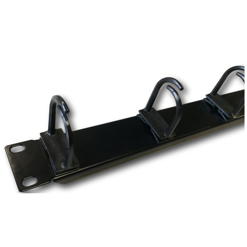 DATACOM - 19'' vyväzovací panel 1U 5x plast oko 3x3cm černý