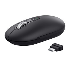Trust Seron Slim/Kancelárska/Optická/3 200 DPI/USB+BT/Čierna