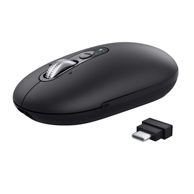 Trust Seron Slim/Kancelárska/Optická/3 200 DPI/USB+BT/Čierna