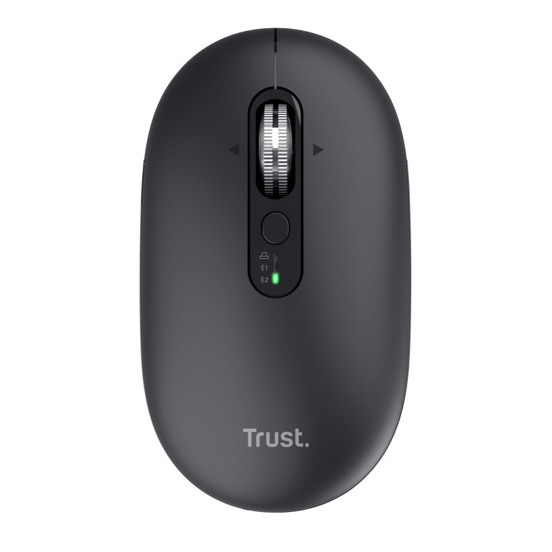 Trust Seron Slim/Kancelárska/Optická/3 200 DPI/USB+BT/Čierna