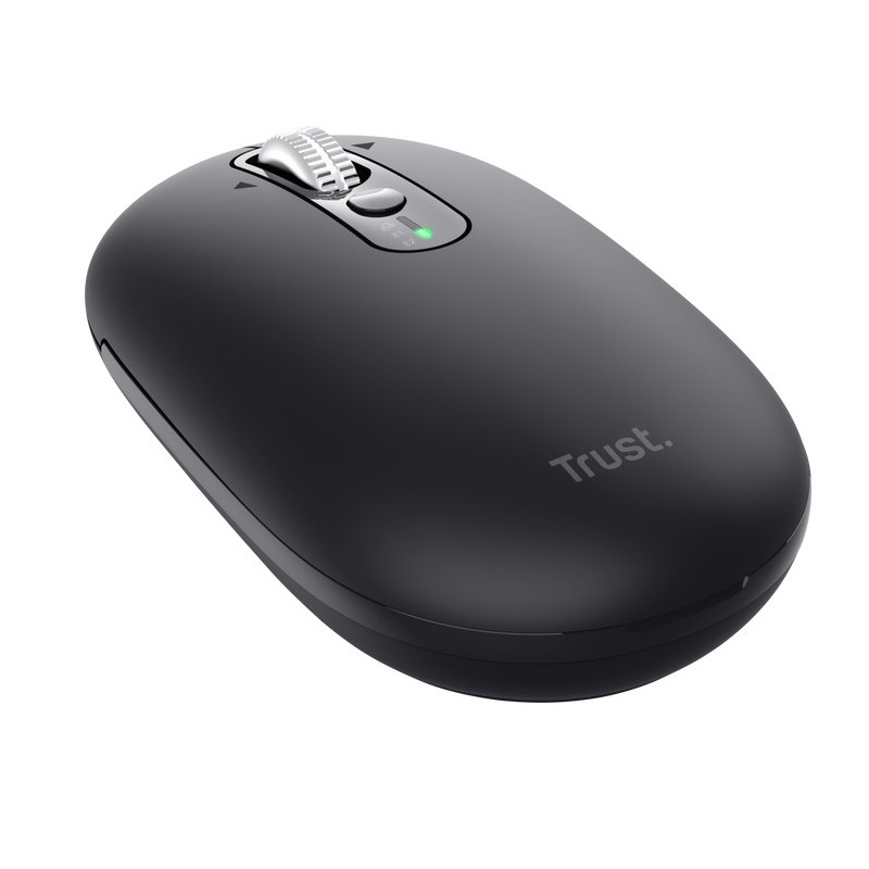 Trust Seron Slim/Kancelárska/Optická/3 200 DPI/USB+BT/Čierna