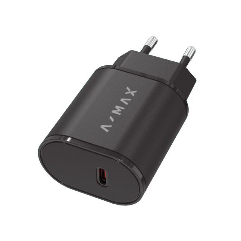 Aligator sieťová nabíjačka A-MAX PD 20W USB-C čierna