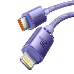 NONAME - Baseus CAJY000205 Crystal Shine Series Dátový Kabel USB-C - Lightning 20W 1,2m Purple