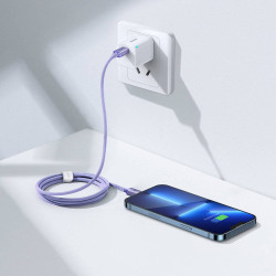 NONAME - Baseus CAJY000205 Crystal Shine Series Dátový Kabel USB-C - Lightning 20W 1,2m Purple