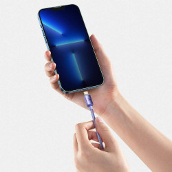 NONAME - Baseus CAJY000205 Crystal Shine Series Dátový Kabel USB-C - Lightning 20W 1,2m Purple