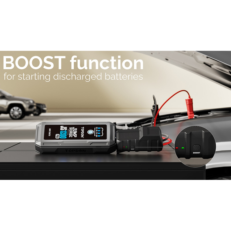 VIKING - Car Jump Starter JumpSurge 1200 PRO/10000mAh/max výstupný proud 1800A/2xUSB-A/USB-C/DC Jack