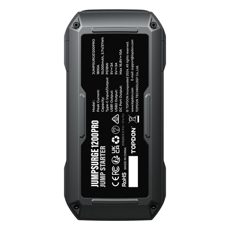 VIKING - Car Jump Starter JumpSurge 1200 PRO/10000mAh/max výstupný proud 1800A/2xUSB-A/USB-C/DC Jack