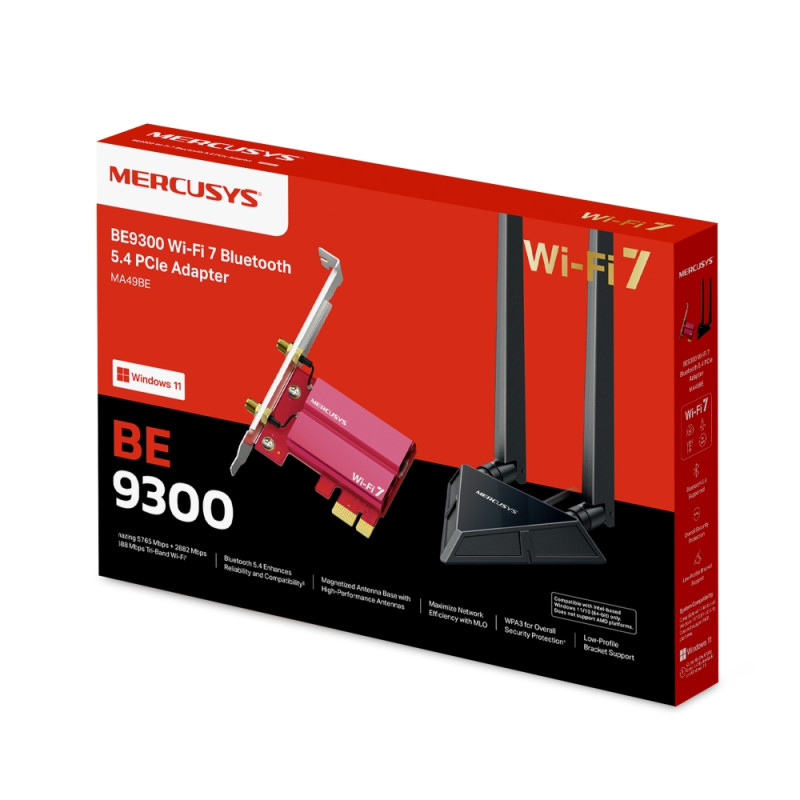 Mercusys MA49BE BE9300 Tri-Band WiFi7 PCIe adaptér