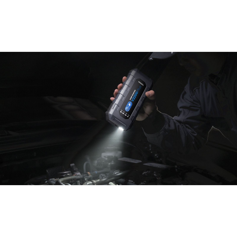 VIKING - TOPDON V2200Plus/16000mAh/max výstupný proud 2200A/2xUSB-A/USB-C/DC Jack/tester batérie