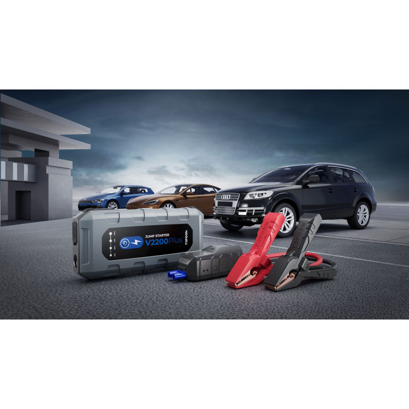 VIKING - TOPDON V2200Plus/16000mAh/max výstupný proud 2200A/2xUSB-A/USB-C/DC Jack/tester batérie