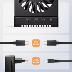AXAGON ADSA-M2C22, USB-C 20Gbps dokovacia stanica pre 2× M.2 NVMe/SATA SSD s funkciou klonovania