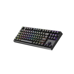 Genesis herná mechanická klávesnica THOR 404/RGB/Gateron Yellow Pro/Drôtová USB/US layout/Čierna