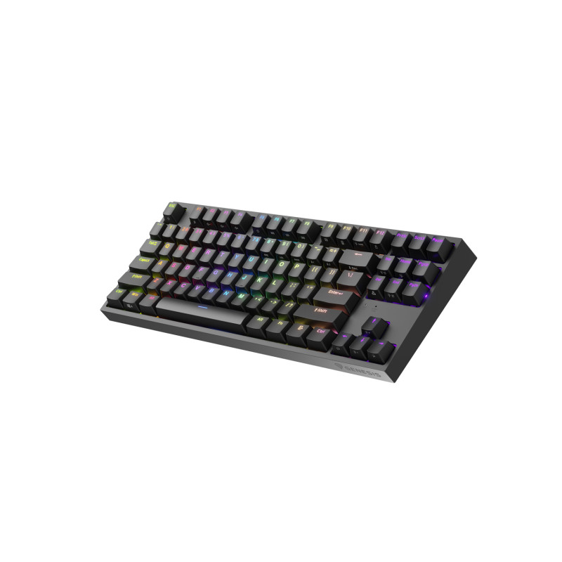 Genesis herná mechanická klávesnica THOR 404/RGB/Gateron Yellow Pro/Drôtová USB/US layout/Čierna