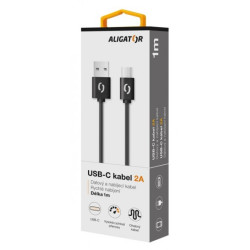 ALIGATOR Dátový kábel 2A, USB-C čierny