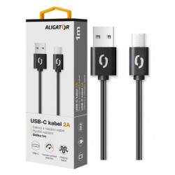 ALIGATOR Dátový kábel 2A, USB-C čierny