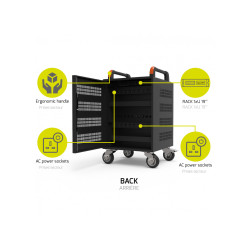 NONAME - PORT CONNECT CHARGING CABINET 20 Notebooks + RACK 1xU 19'', černý